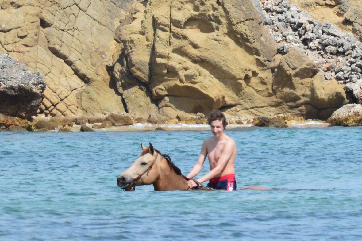 Jordi enjoying the Ride&Swim with&nbsp;Poco!